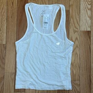 PacSun Ivory Ribbed Tank Top